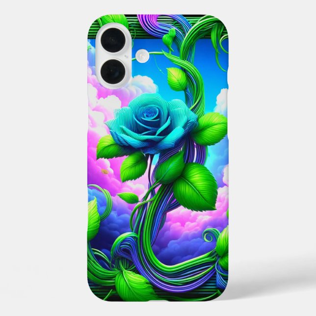 Blue Rose Phone Case (Back)