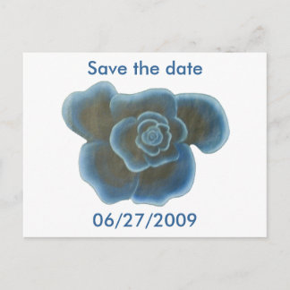 Blue Rose, Save the date Wedding postcards