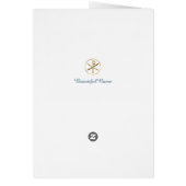 Blue rose sparkle Dedication Cards (Back)