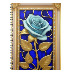 Blue Rose Stained Glass Journal 🌹🔷📓✨