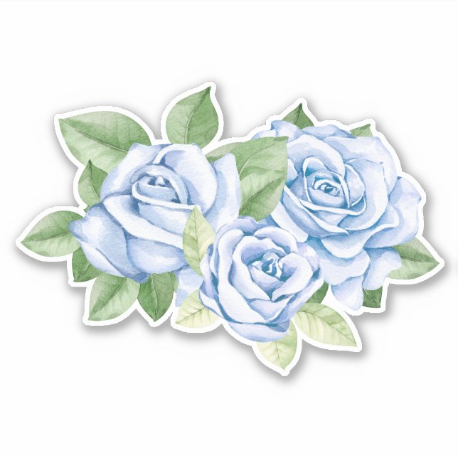 Blue Rose Sticker (Front)