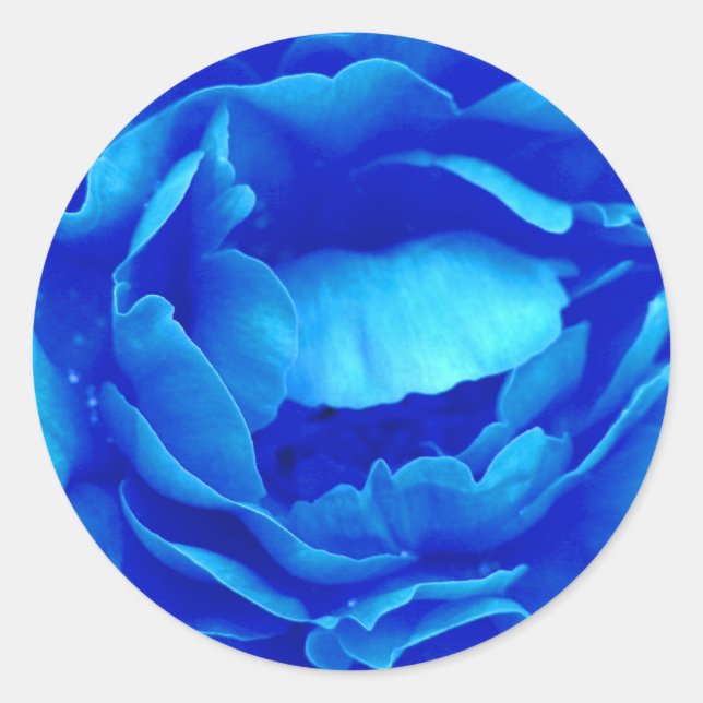 Blue Rose Sticker - Customizable (Front)