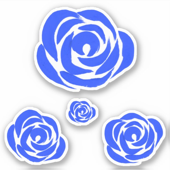 Blue Rose Sticker Set (Front)