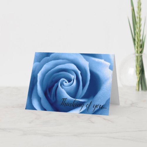 Blue Rose Thinking of You Card