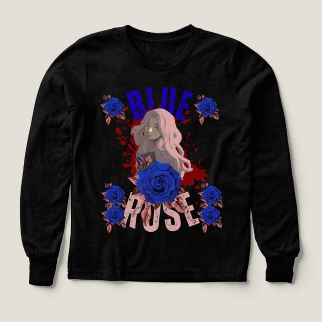 blue rose Tri-Blend shirts (Design Front)