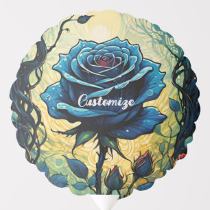 Blue Rose Vines 1 Balloon