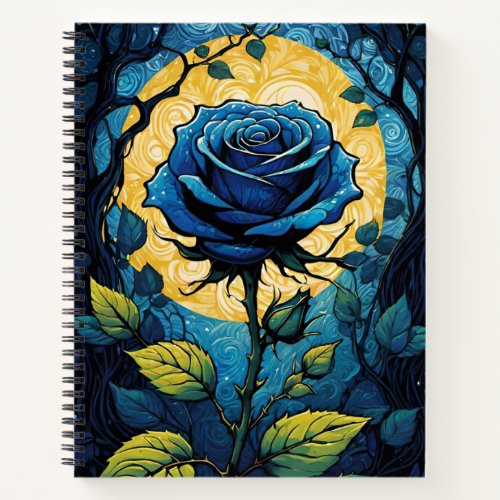 Blue Rose Vines 3  Notebook