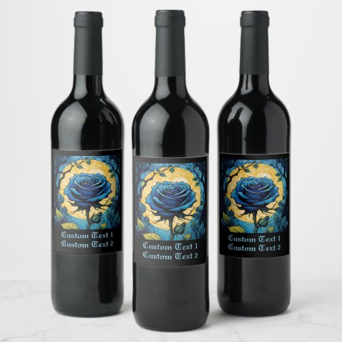 Blue Rose Vines 3 Wine Label