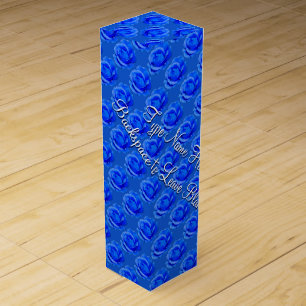 Blue Rose Wine Box Personalize Blue Rose Wine Box