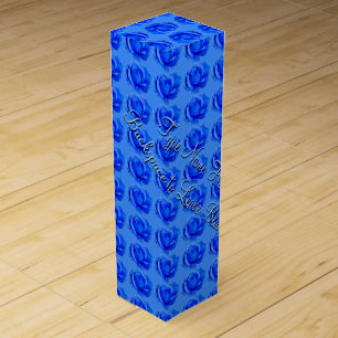 Blue Rose Wine Box Personalize Blue Rose Wine Box