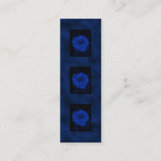 Blue Rose. With Black and Deep Blue. Mini Business Card