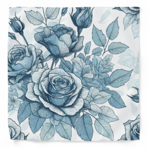 Blue Roses Bandana