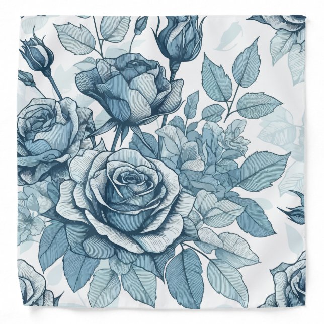 Blue Roses Bandana (Front)