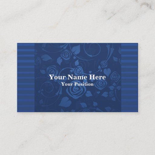 Customizable Blue Roses Business Card