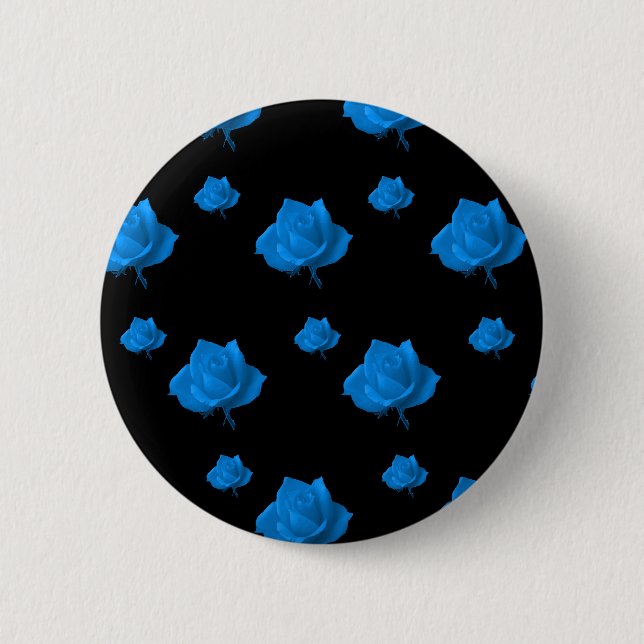 Blue Roses Button (Front)