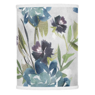 Blue Roses Cornflowers Watercolor Print Lamp Shade