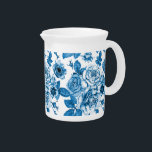 Blue Roses Drink Pitcher<br><div class="desc">This Piece is decorated with the Old Country Roses' signature floral motif in a bold new hue of blue. Classic,  yet contemporary; and a serene and romantic addition to any dining table.</div>