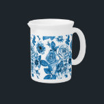 Blue Roses Drink Pitcher<br><div class="desc">This Piece is decorated with the Old Country Roses' signature floral motif in a bold new hue of blue. Classic, yet contemporary; and a serene and romantic addition to any dining table.</div>