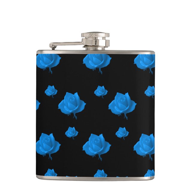 Blue Roses Flask (Front)