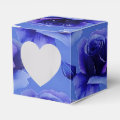 Blue Roses Floral Pattern Heart Favor Box | Zazzle