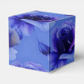 Blue Roses Floral Pattern Heart Favor Box | Zazzle