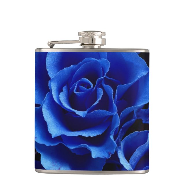 Blue roses flowers plant romance flask (Front)