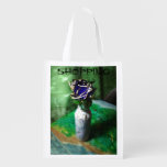 Blue Roses Grocery Bag