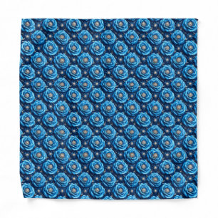 Blue roses Luxury Floral Night Design🌹 Bandana