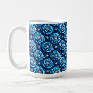 Blue roses Luxury Floral Night Design🌹 Coffee Mug