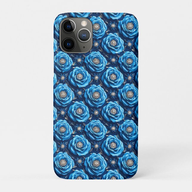 Blue roses Luxury Floral Romantic Design🌹 Case-Mate iPhone Case (Back)