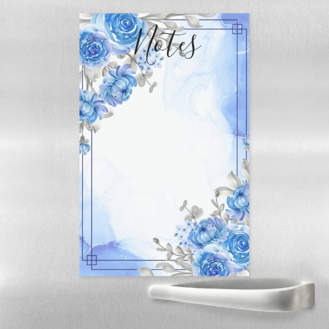 Blue Roses  Magnetic Dry Erase Sheet (In Situ)