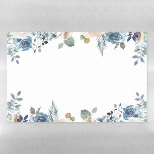 Blue Roses Magnetic Dry Erase Sheet