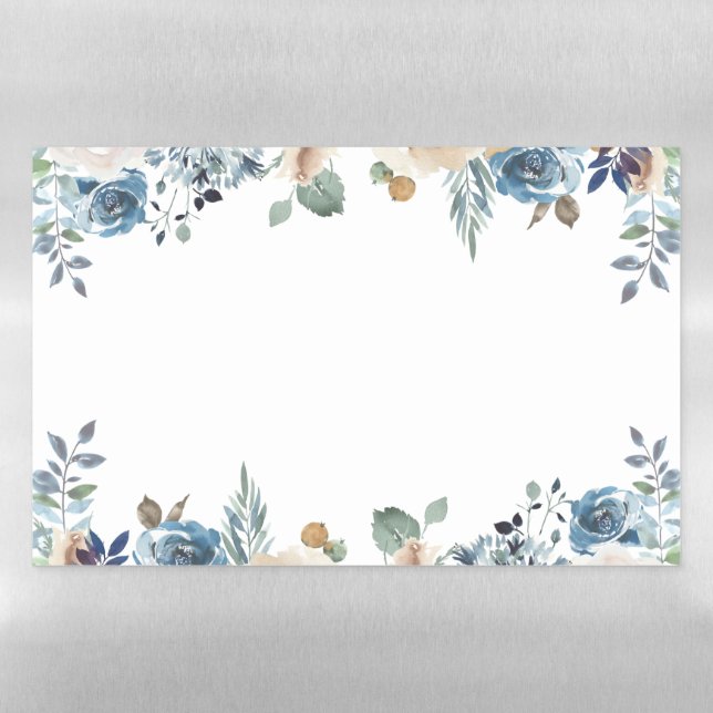 Blue Roses Magnetic Dry Erase Sheet (Horizontal)