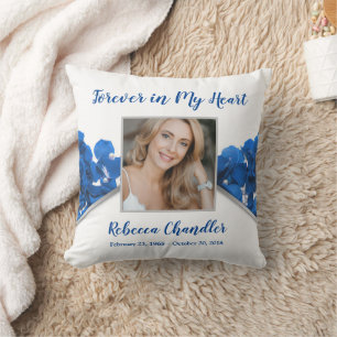 Blue Roses Memorial Pillow Keepsake