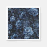 Blue Roses Moody Floral