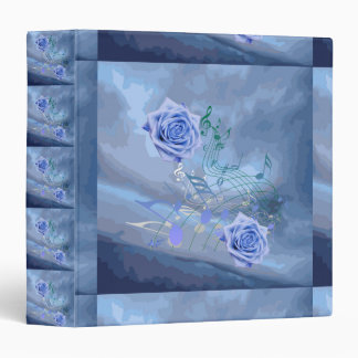 Blue Roses & Music Binder/Photo Album 3 Ring Binder