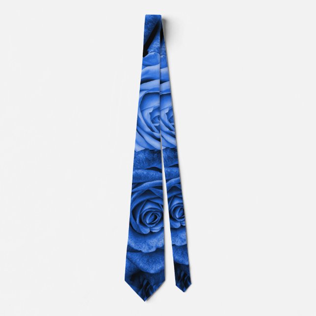 Blue Roses Neck Tie (Front)
