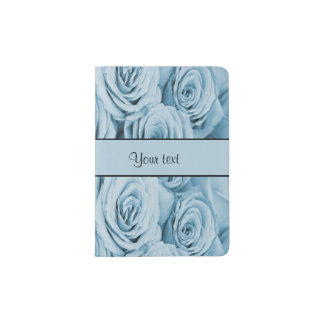 Blue Roses Passport Holder