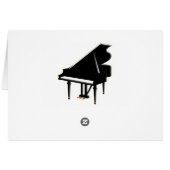 Blue Roses Piano Keyboard and Music Notes (Back Horizontal)