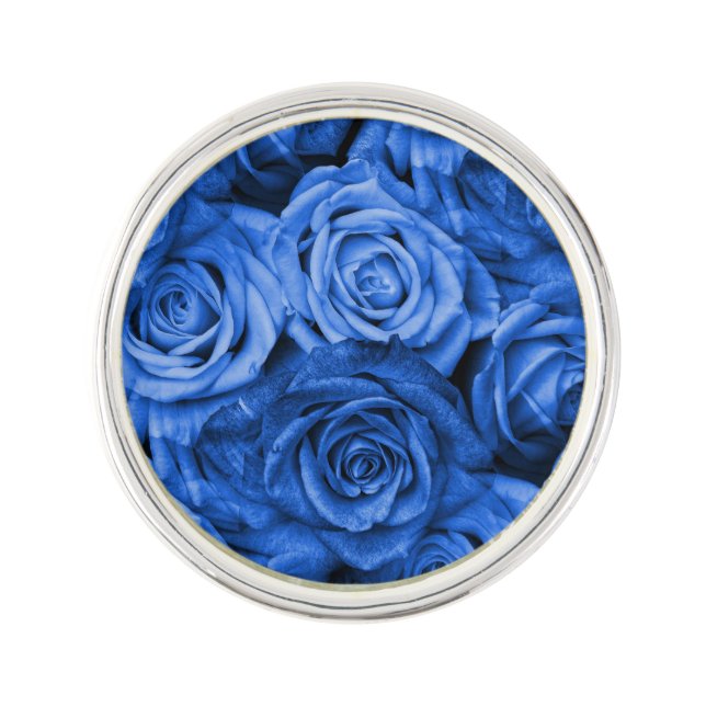 Blue Roses Pin (Front)
