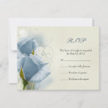 Blue Roses Rsvp Card at Zazzle