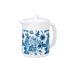 Blue Roses Teapot