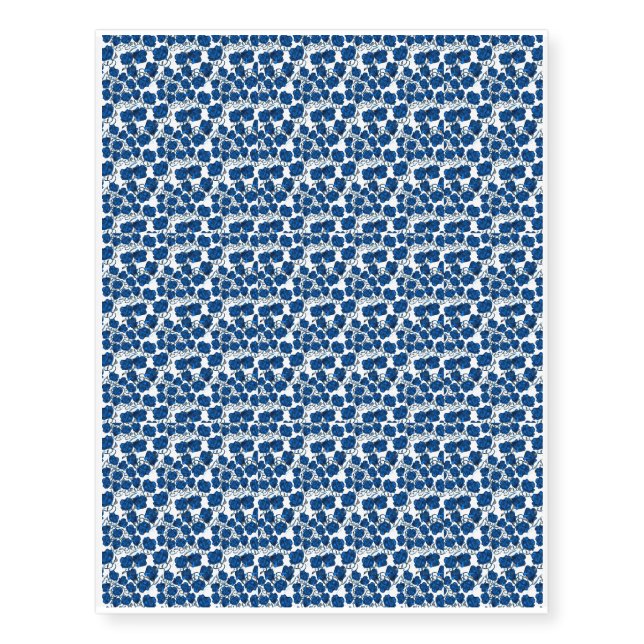 Blue Roses Temporary Tattoos (Front)