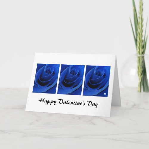 Blue Roses Valentine Card