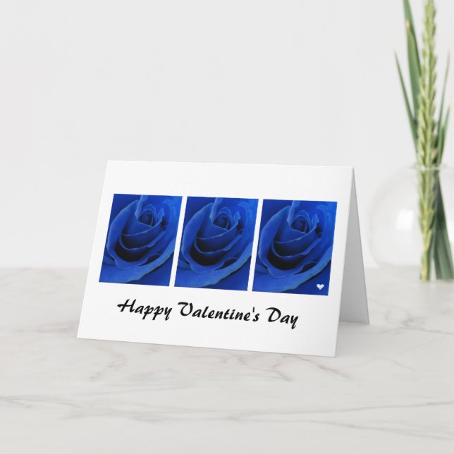 Blue Roses Valentine Card (Front)