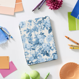 Blue Roses Vintage Botanical Garden iPad Pro Cover