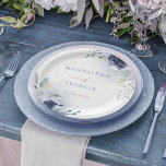 blue roses wedding paper plates<br><div class="desc">wedding paper plates</div>