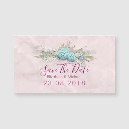 Blue Roses Wedding Save The Date