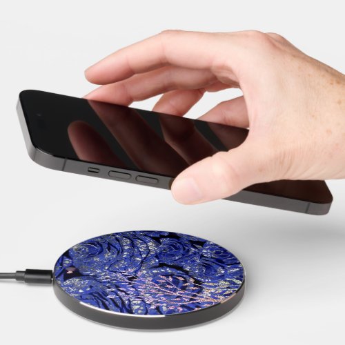 Blue Roses Wireless Charger