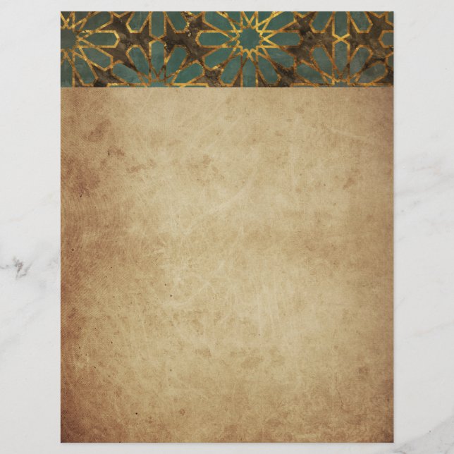 Blue Rosy Brown Arabesque (Front)